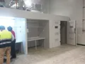 Cabina de pintura abierta de flujo cruzado