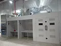 Cabina de pintura abierta de flujo cruzado