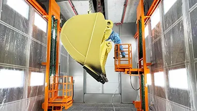 Cabina de pintura para equipos de gran tamaño