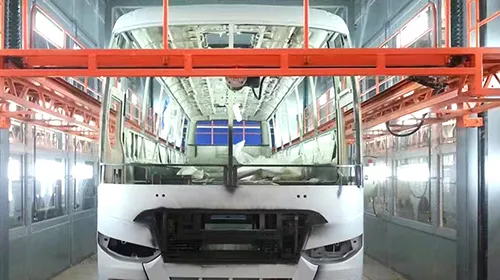 Cabina de pintura para autobuses y camiones