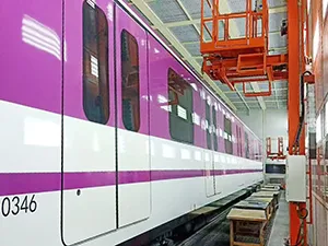 Cabina de pintura para autobuses y camiones