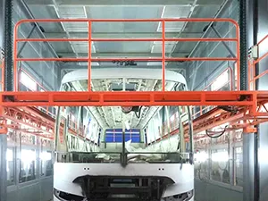 Cabina de pintura para autobuses y camiones