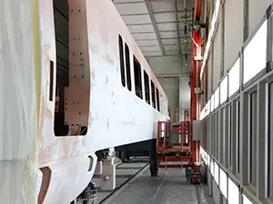 Cabina de pintura para autobuses y camiones