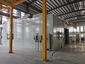 Cabina de pintura para equipos de gran tamaño
