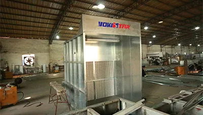 Cabina de pintura abierta