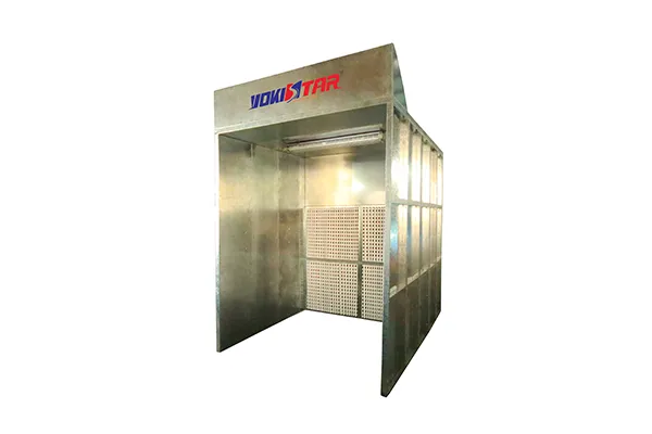 Cabina de pintura abierta