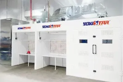 Cabina de pintura abierta
