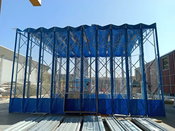 Cabina de pintura retráctil